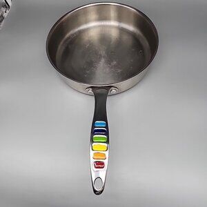 Retired Fiesta Masquerade Stainless Steel 10" Skillet Frying Pan Rainbow Handle